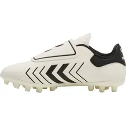 Hummel Hattrick Mg Jr - Beige - 36 - Multifunktionale Fußballschuhe für alle Böden mit weichem Polyurethan-Obermaterial und durchgehendem Klettverschluss für optimalen Halt und Komfort.