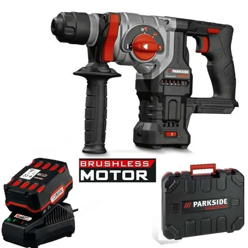 PARKSIDE PERFORMANCE Akku Kombihammer 20 Volt PKHAP 20-Li - Akkuschrauber mit 20 V Leistung, 4 Ah Lithium-Ionen Akku und Ladegerät, ideal für vielseitige Anwendungen im Heimwerkerbereich.
