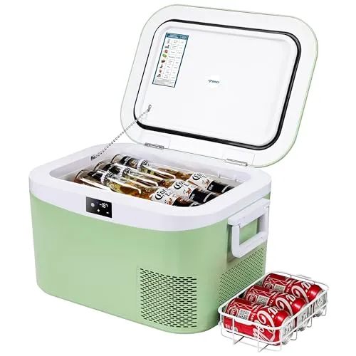 BINGI Kompressor Kühlbox 12.8L - Tragbare Auto Kühlschrank für Camping und Zuhause - Die BINGI Kompressor Kühlbox mit 12,8 Litern bietet schnelle Kühlung bis -18 °C in nur 40 Minuten. Ideal für Auto, LKW und Camping, mit hocheffizientem Kompressor und Touch-Steuerung für optimale Temperaturkontrolle.