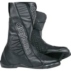 Daytona Security EVO III - Außenschuh Schwarz 44 - Motorradstiefel aus reißfestem Känguruhleder mit rutschfester Racingsohle und individuell einstellbarem Haftverschluss für optimalen Komfort.