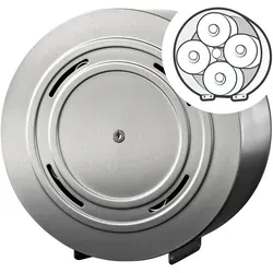 Racon X KR quattro Toilettenpapierspender Edelstahl für 4 Rollen - Hochwertiger Toilettenpapierspender aus rostfreiem Edelstahl für 4 Rollen. Modernes Design, korrosionsbeständig und leicht zu reinigen – ideal für hygienische Bereiche.