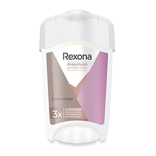Rexona Women Maximum Protection Deo Creme Confidence 45 ml - Deo für Frauen mit 96 Stunden Schutz gegen starkes Schwitzen, ideal bei Stress, Hitze & Bewegung. Dermatologisch getestet und pflegend für die Haut.