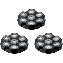 BALDWIN Ersatzscherkopf 3er Pack - Präzise Ersatzscherköpfe mit 7 Edelstahlklingen für eine sanfte Rasur. Das magnetische Klicksystem sorgt für eine mühelose Anwendung und optimale Ergebnisse.