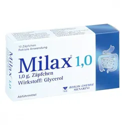 Milax 1,0 Zäpfchen - Praktische Zäpfchen zur Unterstützung der Darmentleerung, ideal für eine einfache Anwendung vor Untersuchungen.