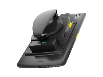 Zebra ET4X 8inch Expansion Back für PowerPack - Zubehör für Zebra Tablets, ermöglicht eine erweiterte Batterielaufzeit mit integrierter Handschlaufe und Scanner-Auslösetasten für optimale Nutzung.