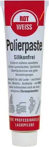 ROTWEISS Polierpaste Lackpolitur 100 ml Tube - Lackpolitur & -wachs für optimalen Fahrzeugschutz, ideal für Oldtimer und sorgt für strahlenden Glanz auf allen Lackoberflächen.