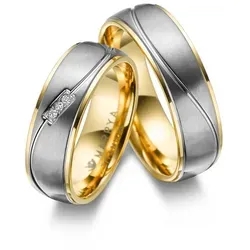 MARRYA Partnerring Titan Ringe Trauringe Eheringe Partnerringe goldfarben|silberfarben 48