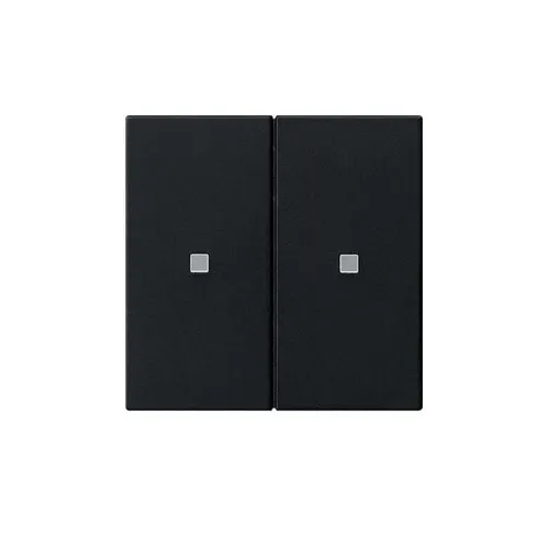 Gira 5107005 KNX RF Bedienaufsatz 2fach, Schwarz matt - Praktischer KNX RF Bedienaufsatz zur einfachen Steuerung von System 3000 und KNX Geräten. Individuell einstellbare Wippen- oder Tastenfunktion für optimale Anpassung.