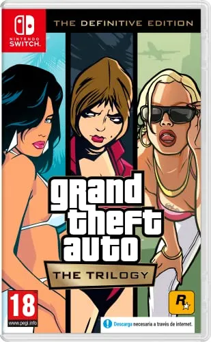 Grand Theft Auto: The Trilogy - The Definitive Edition für Nintendo Switch - Spiele für Nintendo Switch, erlebe die legendären GTA-Spiele in neuem Glanz mit verbesserter Grafik und Gameplay.