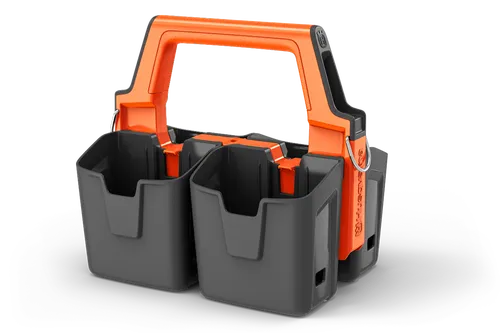 Husqvarna Akku Tragebox für BLi-X 36-V Akkus - Sichere und praktische Aufbewahrung für bis zu 4 Husqvarna BLi-X 36-V Akkus. Leicht zu transportieren und ideal für effizientes Arbeiten auf der Baustelle – für mehr Organisation und weniger Suchzeit.