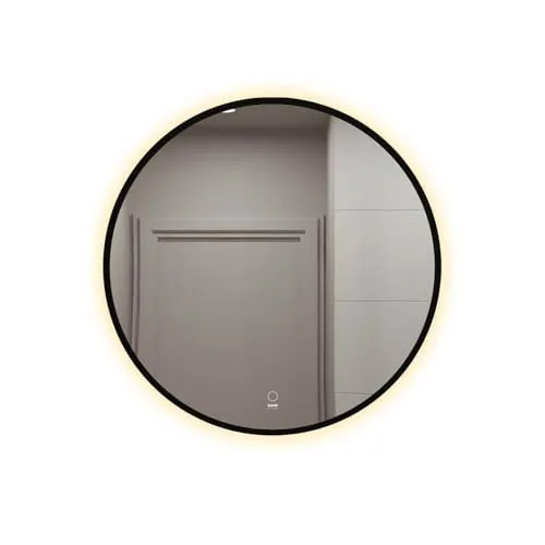 HOME DELUXE Badspiegel LED-Spiegel Rund DUBI - Dimmbar & Beschlagfrei - Eleganter Badezimmerspiegel mit Ø 80 cm, dimmbarer LED-Beleuchtung und beschlagfreier Oberfläche für optimale Sicht im Bad.