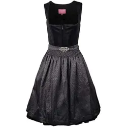 Krüger Madl Dirndl Alisha 60cm in Schwarz - Elegantes Dirndl mit 60cm Länge, ideal für festliche Anlässe. Hochwertiger Materialmix sorgt für besten Tragekomfort und stilvolles Auftreten.