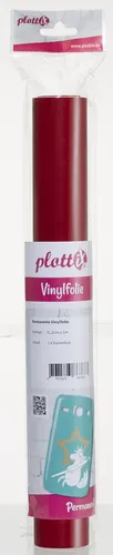 plottiX Vinylfolie permanent 31,50 cm x 1 m dunkelrot PL0502005
