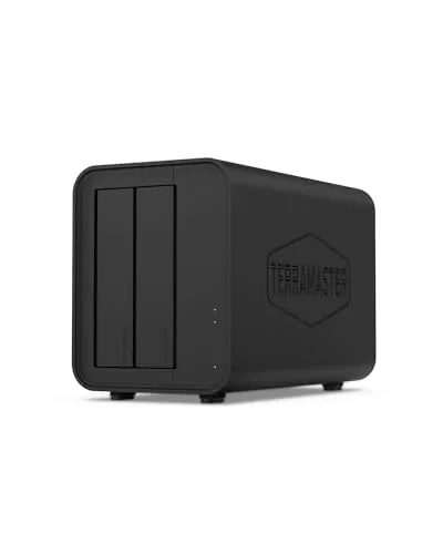 TERRAMASTER D2-320 2-Bay Gehäuse USB 3.2 RAID - Praktisches 2-Bay Gehäuse für HDD und SSD mit 10 Gbps Datenübertragung. Ideal für Home & Office, robust und platzsparend. Unterstützt RAID 0, 1 und JBOD.
