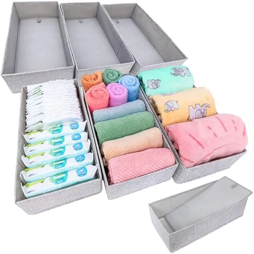 SIMPLE JOY® HEMNES DOUBLE FileFolding Box für Ikea Hemnes Doppelkommode - Schubladeneinsätze für Kleiderschränke, passgenau für die Ikea HEMNES Doppelkommode mit stabilem Boden – ideal für Wickelbedarf und Ordnung im Kinderzimmer.