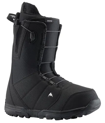 BURTON MOTO Boot 2025 - Herren Snowboardboot in Schwarz, Größe 44 - Snowboard Boots mit Speed Zone Schnürung für schnellen Einstieg, Total Comfort Tragekomfort und isolierender Sleeping Bag Technologie für warme Füße.