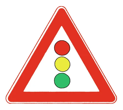 Adco Verkehrszeichen 131 Dreieck 900 mm Lichtzeichenanlage RAL-Gütezeichen Folie RA1