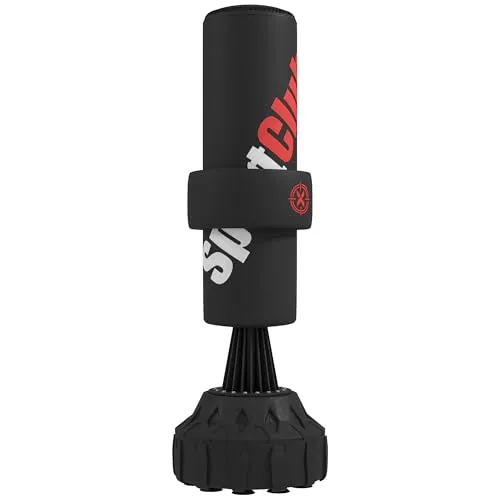 SPORTNOW Stehender Boxsack mit Saugfuß, 65-175 cm - Standboxsäcke: Höhenverstellbar für gezieltes Training, mit befüllbarem Standfuß für optimale Standfestigkeit und rutschfesten Saugnäpfen für sicheres Training.