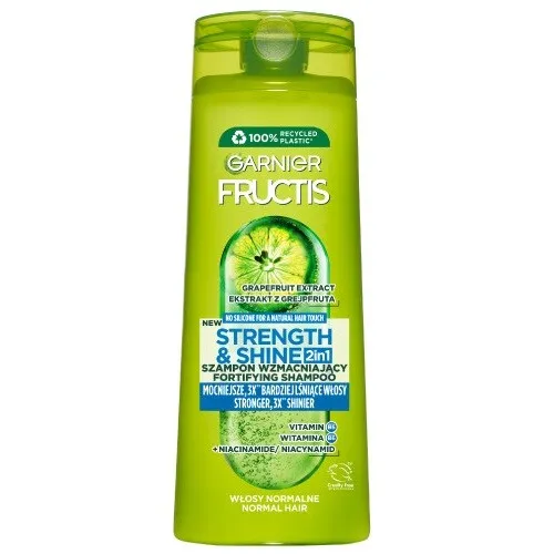 Garnier Fructis Shampoo Stärke & Glanz 2in1, 400 ml, Haarpflege