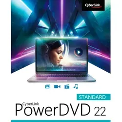 CyberLink PowerDVD 22 Standard - Videobearbeitungssoftware für hochwertige Medienwiedergabe, unterstützt DVDs, Blu-rays und digitale Formate – ideal für Kino- und Musikliebhaber.