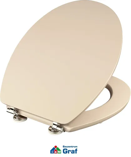 Cornat WC-Sitz "Telo" - Beige - Hochwertiger Holzkern für Komfort - WC-Sitz aus hochwertigem MDF mit elegantem, minimalistischen Design in beige. Ideal für jedes Badezimmer und bietet durch den Holzkern ein angenehmes Sitzgefühl.