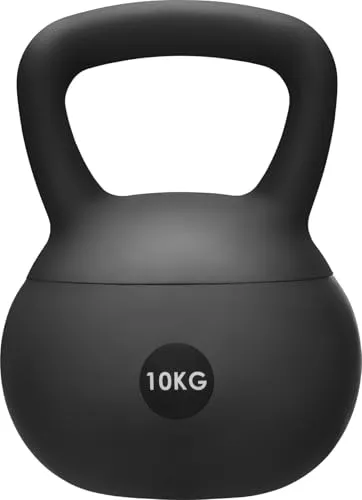 Gymtek® Weiche Kettlebell 10 kg, Handeln für Frauen - 10kg Kugelhantel - Kettlebell Soft, Gewichte Hantel, Kugelgewicht, Home Gym Equipment, Fitness, Krafttraining, Sport Geräte für Zuhause
