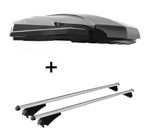 DACHBOX STRIKE440L+Dachträger Tiger XL für für Mitsubishi Outlander PHEV ab 14