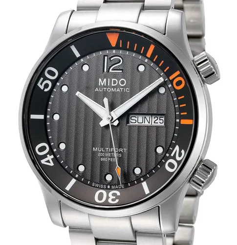 Mido Multifort Two Crowns Diver Taucheruhr - Armbanduhr mit 80 Stunden Gangreserve, 200 m Wasserdichtigkeit und Swiss Made Qualität, ideal für Taucher und Sportler.