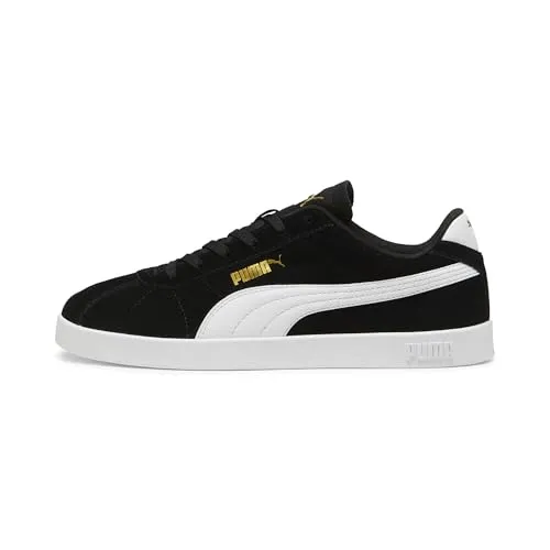 PUMA Unisex Club II Sneaker, Black White Gold, 46 EU - Damen-Sneaker mit SoftFoam+ Einlegesohle für maximalen Komfort, ideal für Freizeit und sportliche Aktivitäten.