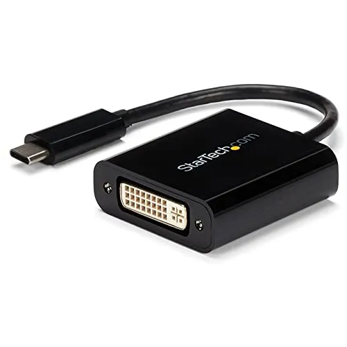StarTech.com USB-C auf DVI Adapter - Kompakter USB-C auf DVI Adapter für maximale Kompatibilität mit Windows und Mac. Ideal für Hot-Desk-Umgebungen, ermöglicht er eine einfache Verbindung von USB-C Geräten mit DVI Bildschirmen.