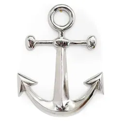 SiL Interiors Wanddekoration "Anchor" in Silber - (B)45,5 x (H)52,5 cm - Elegante Wanddekoration aus Aluminium mit metallic Oberfläche. Detailreich gestaltet, ideal zur individuellen Raumgestaltung und als stilvolles Highlight für jeden Wohnbereich.