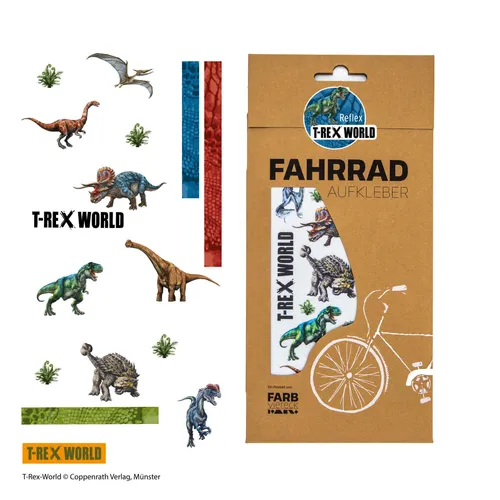 T-Rex-World Fahrradaufkleber Reflex für Kinderrad Junge Reflektierend
