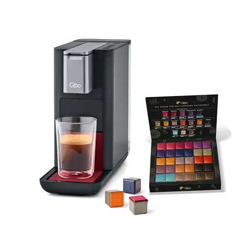 Tchibo Qbo ESSENTIAL Premium Kapselmaschine - 1-Tassen-Kaffeemaschine mit innovativem Design und 30 recyclebaren Kapseln für vielfältigen Kaffeegenuss – erstklassiger Geschmack auf Knopfdruck!