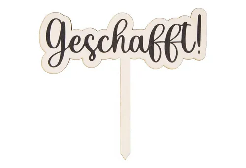 Logbuch-Verlag Geburtstagskarten Geschafft Cake Topper Prüfung bestanden Schulabschluss Tortendeko