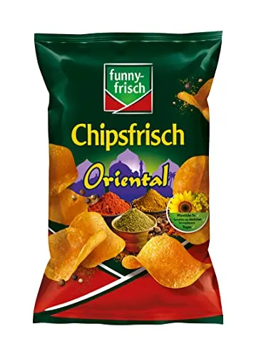 funny-frisch Chipsfrisch Oriental 150g - Chips, die mit aromatischen Gewürzen und geheimnisvoller Schärfe begeistern. Glutenfrei, vegan und ohne künstliche Zusätze – der perfekte Snack für Genießer!