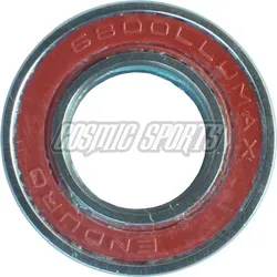 Enduro Bearings 6800 LLU ABEC 3 MAX Lager, 10x19x5 - Rot