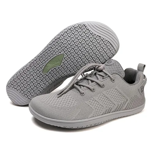 Freiluftkind Das Original Camino – Sportliche Sneaker Barfußschuhe (Grau/Gr. 46) – Unisex für maximale Bewegungsfreiheit - Stylischer Barfußschuh für aktive Menschen. Die flexible Sohle ermöglicht ein unvergleichliches Laufgefühl und die atmungsaktive Struktur sorgt für angenehme Fußklima. Ideal für Alltag und Sport.