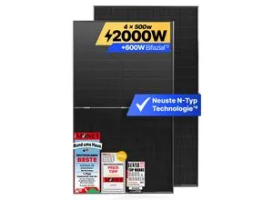 Solakon 500W Solarmodul, N-Type bifaziales monokristallines Glas-Glas Panel für Balkonkraftwerk - Nutzen Sie das Solakon 500W bifaziale Solarmodul für maximale Energieausbeute. Mit 22,6% Effizienz und IP68 Schutzklasse ist es ideal für Balkon, Garten oder Ziegeldach.