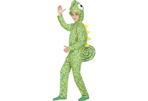 Fiestas Guirca Kostüm Chamäleon Conrad Tarnikus für Kinder - Kostüm für Halloween, Fasching und Karneval, leuchtendes grünes Design für kreative Verkleidungen und unvergesslichen Spaß!