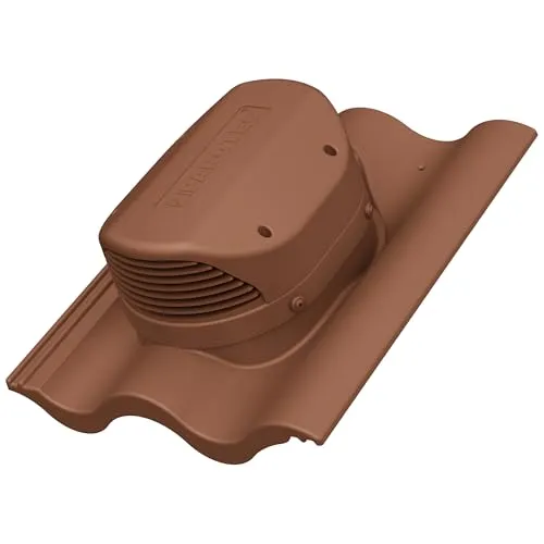 Parotec Flachlüfter für Benders - Palema S Dachsteinen, Dachlüfter Entlüfter Lüftungsziegel (RAL 8004 - Ziegelrot)