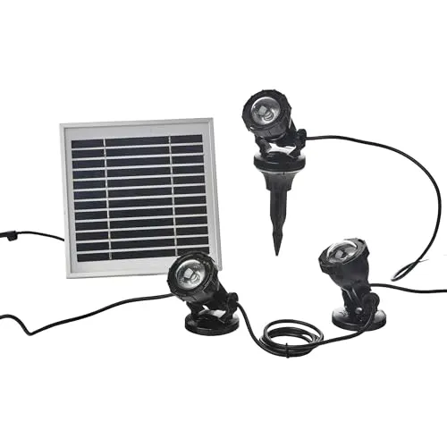 Heissner Teichleuchte SOLAR RGB-Farblic - Teichleuchten, energieeffiziente Solarleuchte mit RGB-Farbwechsel für stimmungsvolle Akzente im Garten oder Teich.