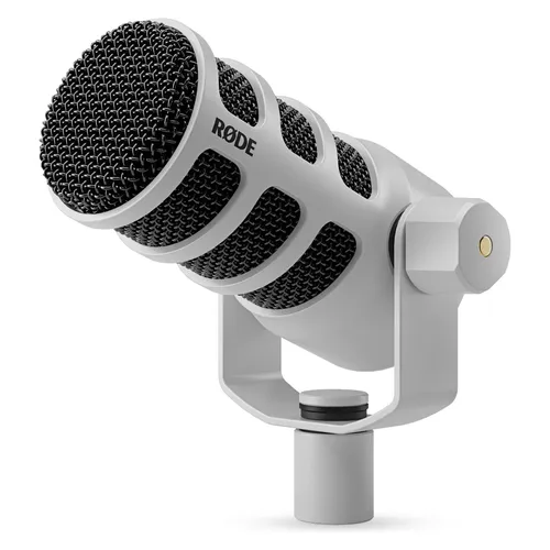 Rode PodMic USB weiß - Dynamisches Mikrofon für Podcasts und Streaming, ideal für Rundfunk- und Synchronstudios