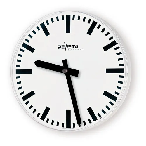 Peweta Nebenuhr 71.270.421 - Runde Wanduhren für Innenräume - Wanduhren Kategorie: Nebenuhr mit analoger Zeitanzeige, ideal für Büros und öffentliche Einrichtungen. Robust und elegante Kunststoffausführung mit einem Durchmesser von 400 mm.