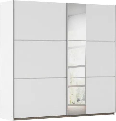 rauch Schwebetürenschrank ASTANA – Kleiderschrank mit Spiegel und Stoffboxen - Schwebetürenschrank in Weiß, Made in Germany, mit 2 variablen Einlegeböden und 2 Stoffboxen für optimalen Stauraum.