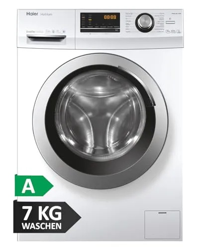 Haier SERIE 636 HW70-BP14636N - 7kg Frontlader Waschmaschine mit A-Effizienz, leiser Inverter-Motor und Dampffunktion für hygienisch reine Wäsche