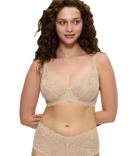 Triumph Amourette W Bügel-BH 90C Skin - Funktionsunterwäsche mit ikonischem Design aus Vollspitze, weichen elastischen Abschlüssen und verstellbaren Trägern für optimalen Halt und Komfort.