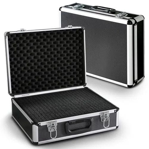 PeakTech Transportkoffer P 7305 - Wetterfester Aluminiumkoffer mit Schaumstoff - Koffer und Taschen: Robuster Aluminiumkoffer, wetterfest mit Doppelnut gegen Staub und Spritzwasser. Ideal für sicheren Transport von Equipment dank dicker Schaumstoffpolsterung.
