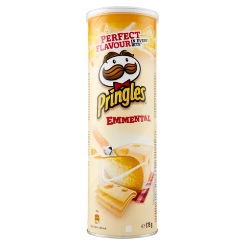 Pringles Emmental Knabbergebäck 175g - Knusprige Chips mit leckerem Emmental Käse Geschmack, perfekt für Snacks und Partys, hergestellt in Italien.