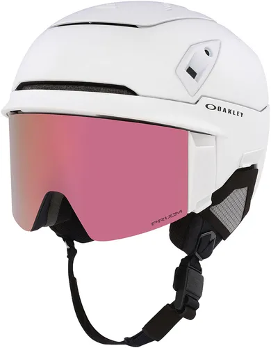 Oakley MOD7 MIPS Skihelm White / Prizm Rosegold Iridium (M) - Skihelm mit abnehmbarem Prizm-Visier und MIPS Brain Protection-System, nahtlose Optikintegration für optimale Sicht und Komfort auf der Piste.