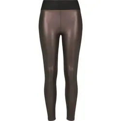 Urban Classics Damen Faux Leather High Waist Leggings Redwine, M - Leggings für Damen, aus weichem Kunstleder für einen stylishen Look, perfekt für Freizeit und Sport. Ideal für Yoga und entspannte Outfits, vielseitig kombinierbar.